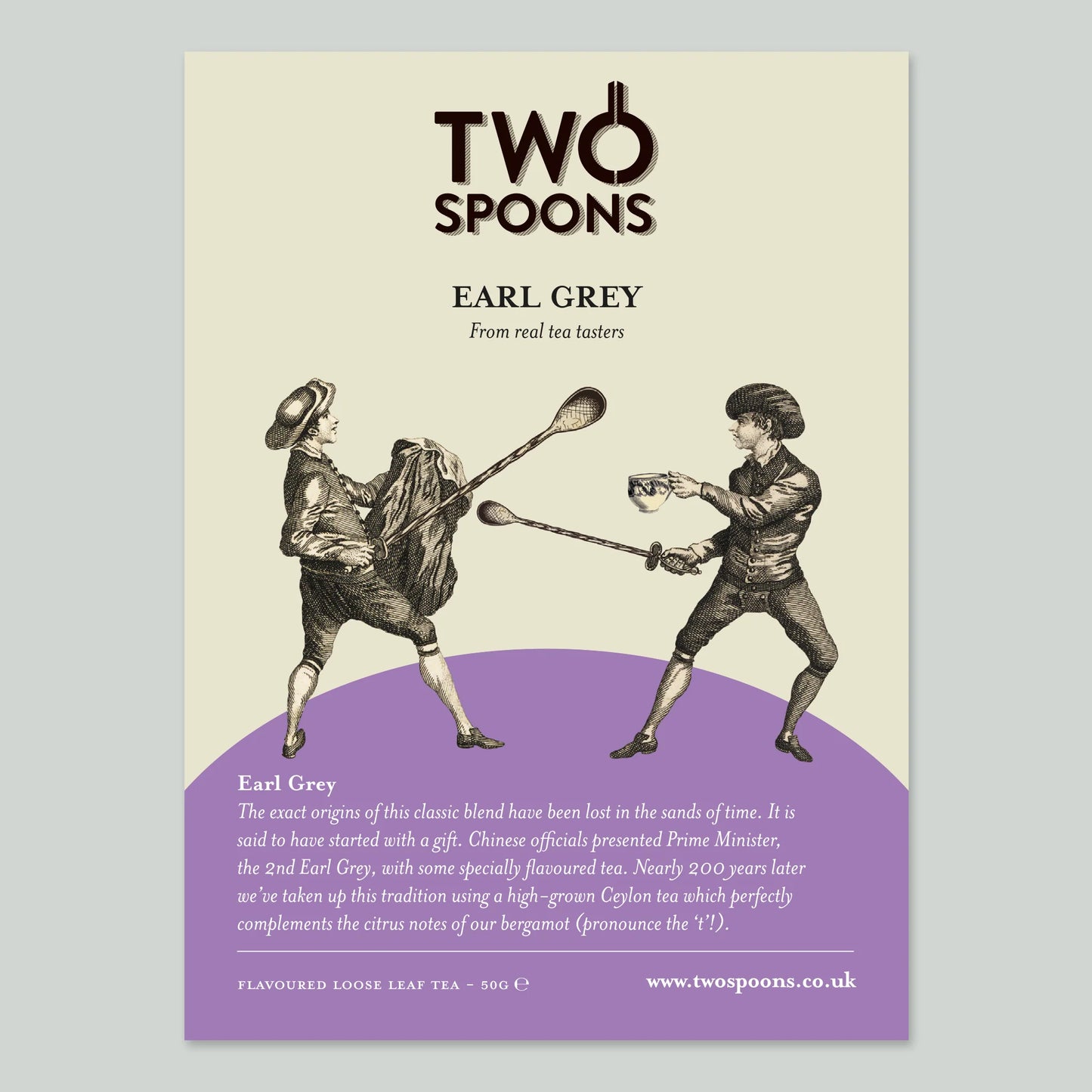 Two Spoons Tea- EARL GREY - LOOSE LEAF TEA - 50GS image 0