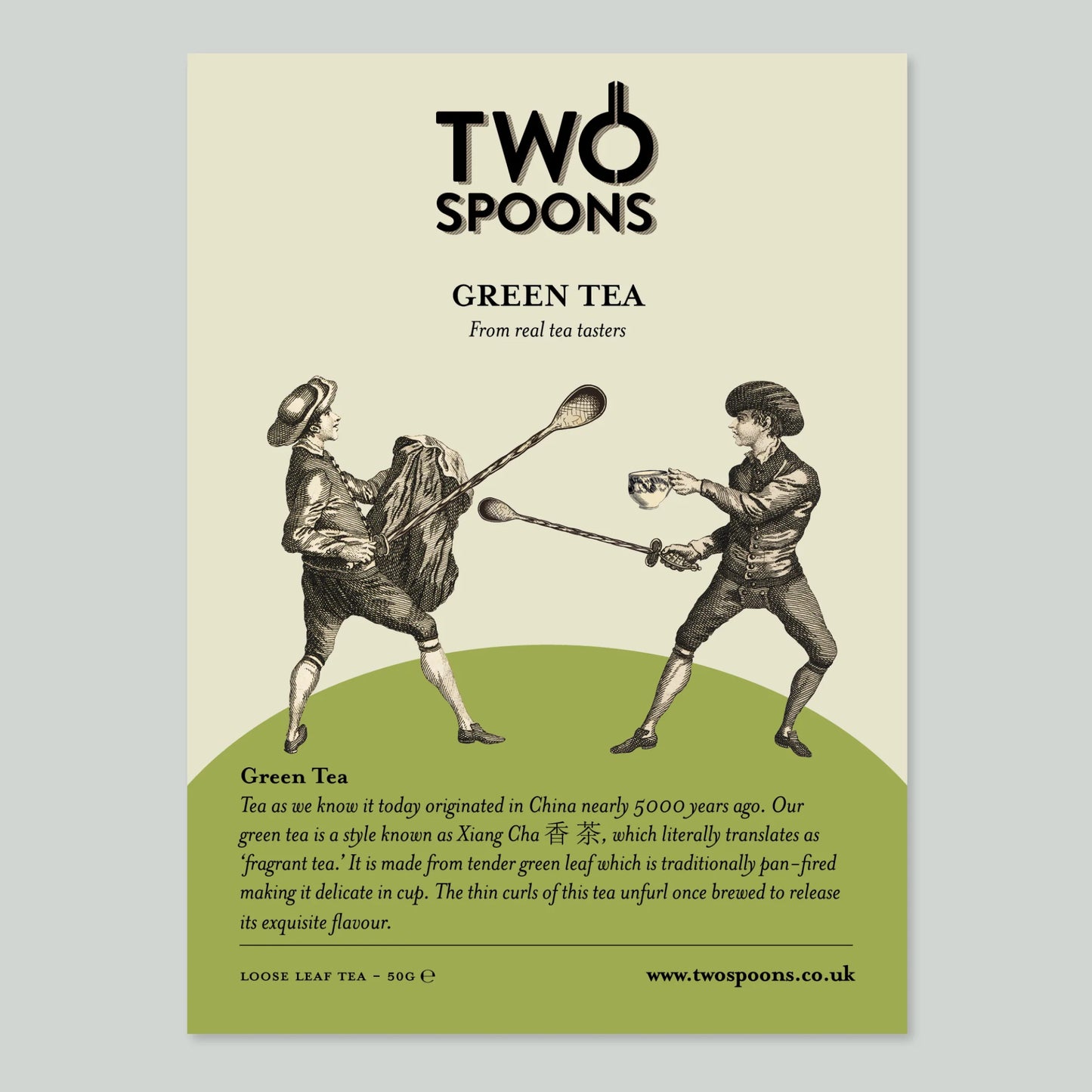 Two Spoons -GREEN TEA - LOOSE LEAF - 50G image 0