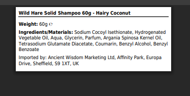 Wild Hair Shampoo Bar Hairy Coconut 60g
