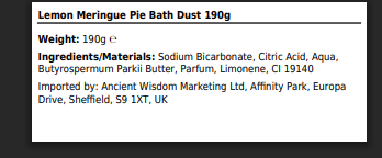 Lemon Meringue Pie Bath Dust 190g