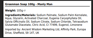 Greenman Manly Man Soap (Clove and Sage) 100g