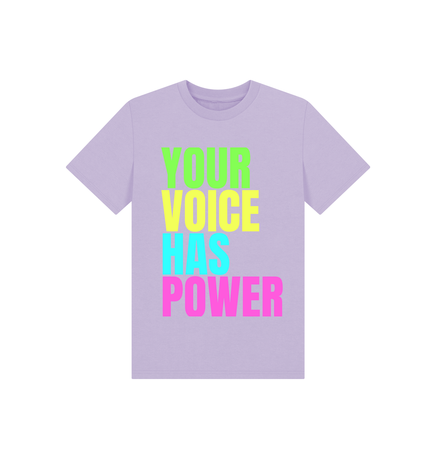 Soft Lilac Printed Kids T-Shirt Front