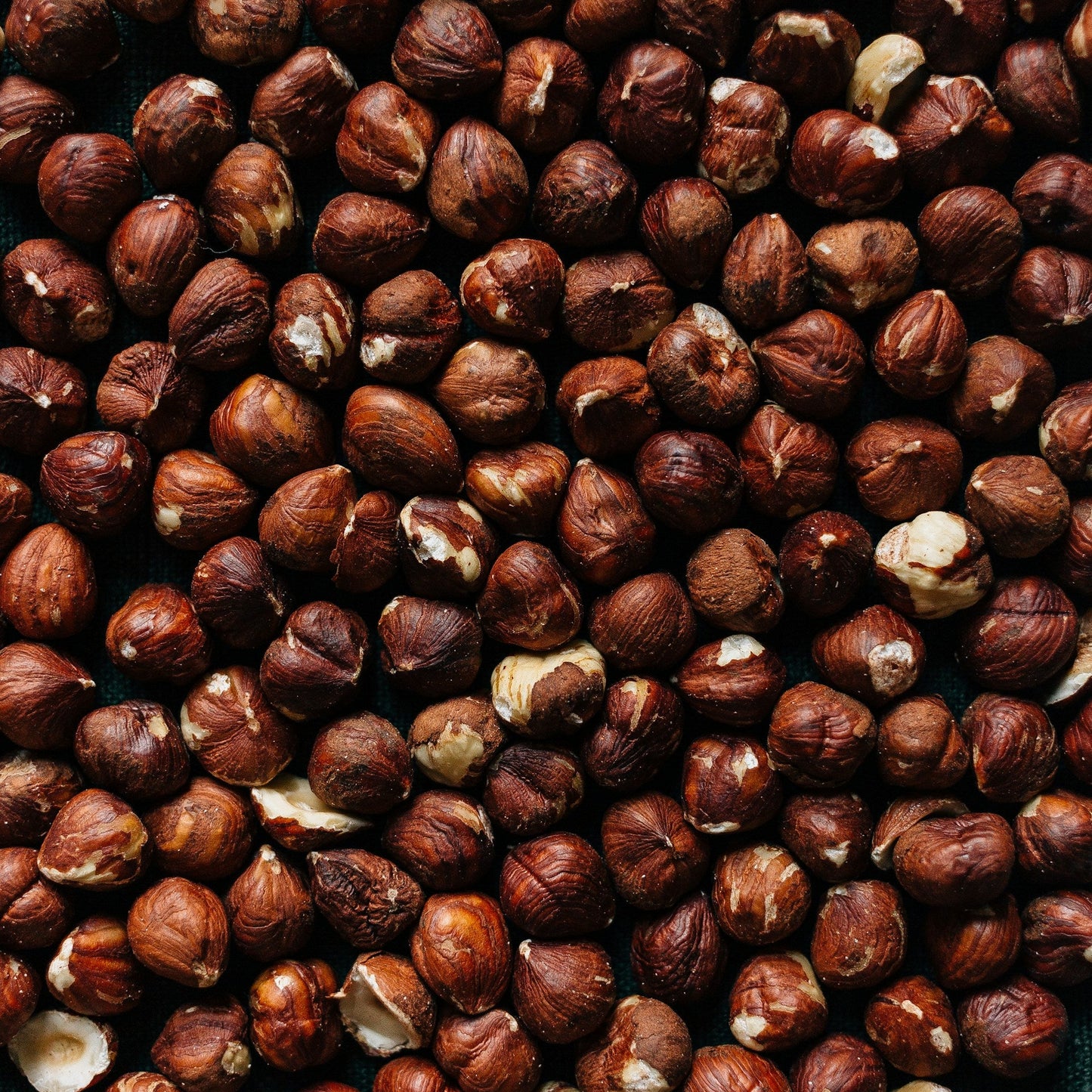 Close-up of hazelnuts