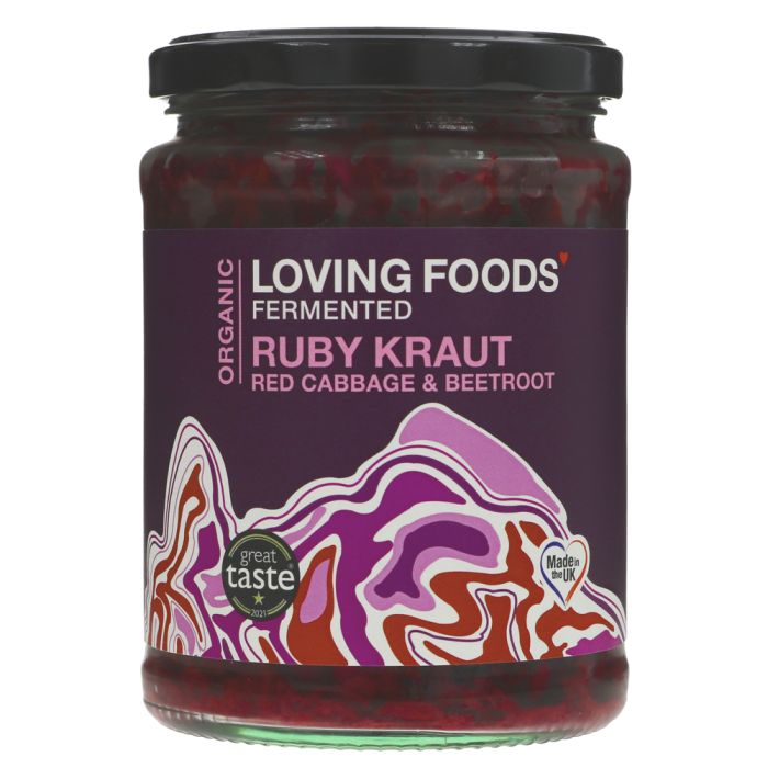 jar of beetroot kraut on white background