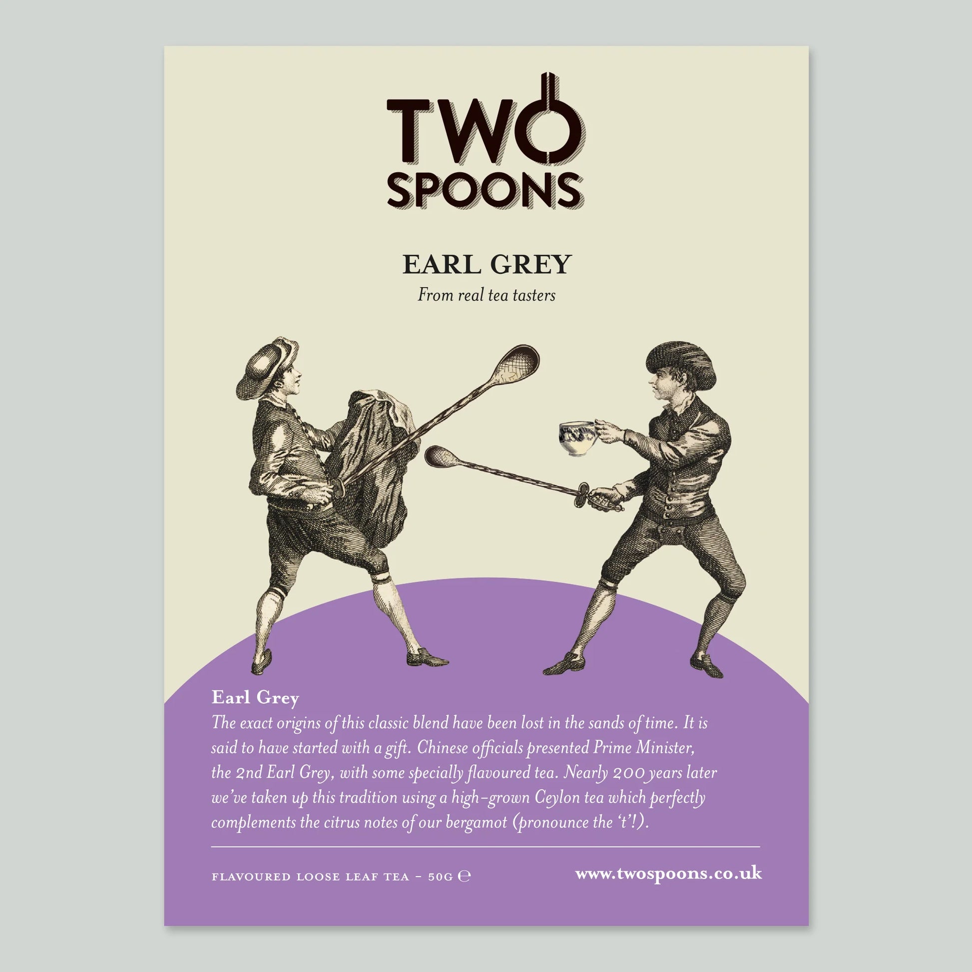 Two Spoons Tea- EARL GREY - LOOSE LEAF TEA - 50GS image 0
