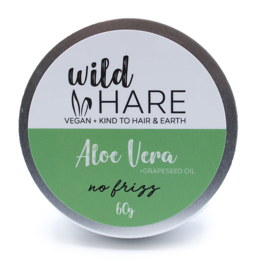 Container of Wild Hare aloe vera product on a white background