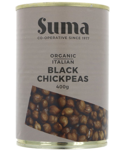 Organic Italian Black Chickpeas 400g image 0