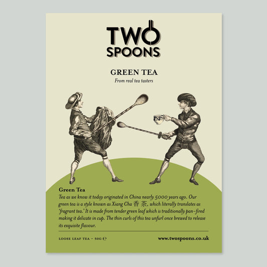 Two Spoons -GREEN TEA - LOOSE LEAF - 50G image 0
