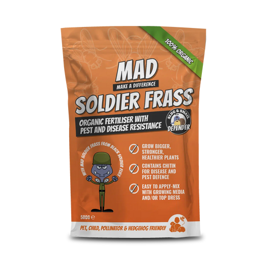 orange mad make a difference soldier frass 500g packet