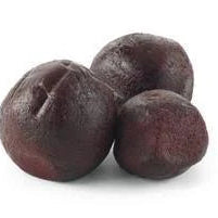 cooked beetroot on white background