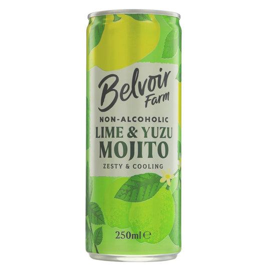 lime and yuzu mojito drink on white background