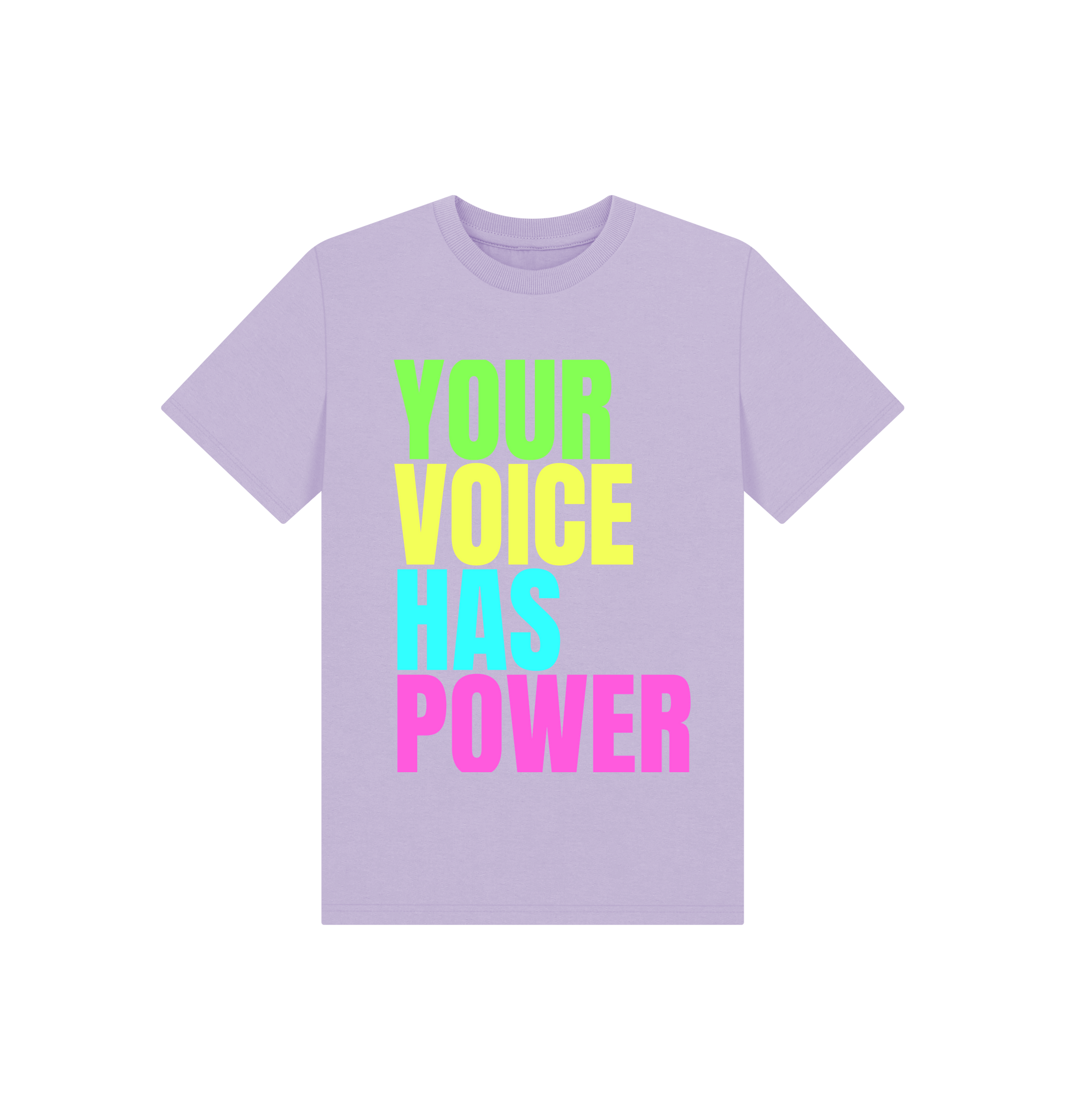 Soft Lilac Printed Kids T-Shirt Front