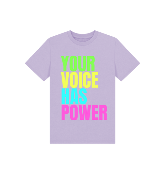 Soft Lilac Printed Kids T-Shirt Front