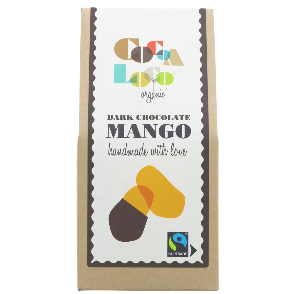 mango chocolate on white background