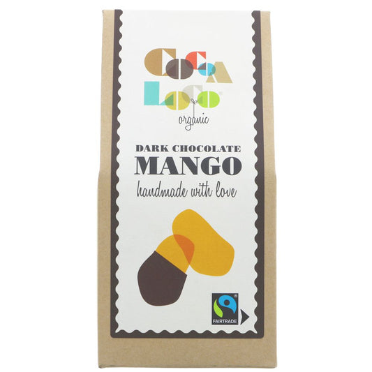 mango chocolate on white background