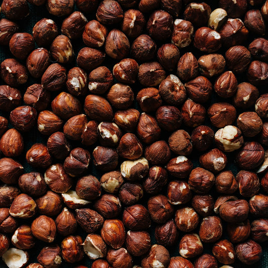 Close-up of hazelnuts 
