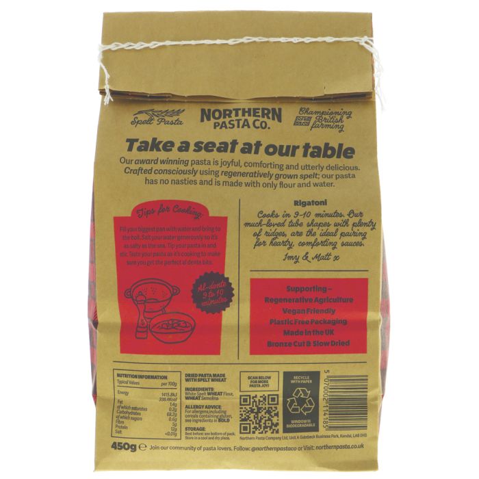 Northern Pasta Co. Rigatoni 450G
